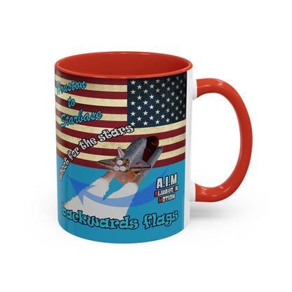 shoot for the stars - Accent Mug (turquoise)