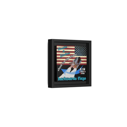 shoot for the stars - framed canvas art (black)