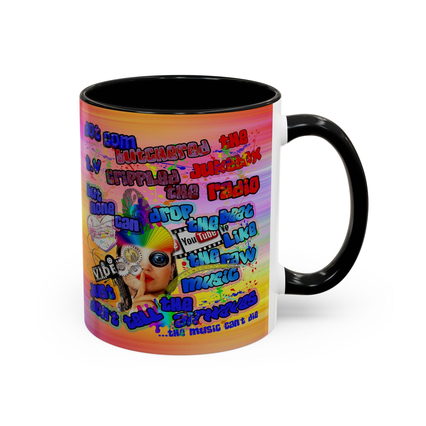 drop the beat - Accent Mug (color blur)