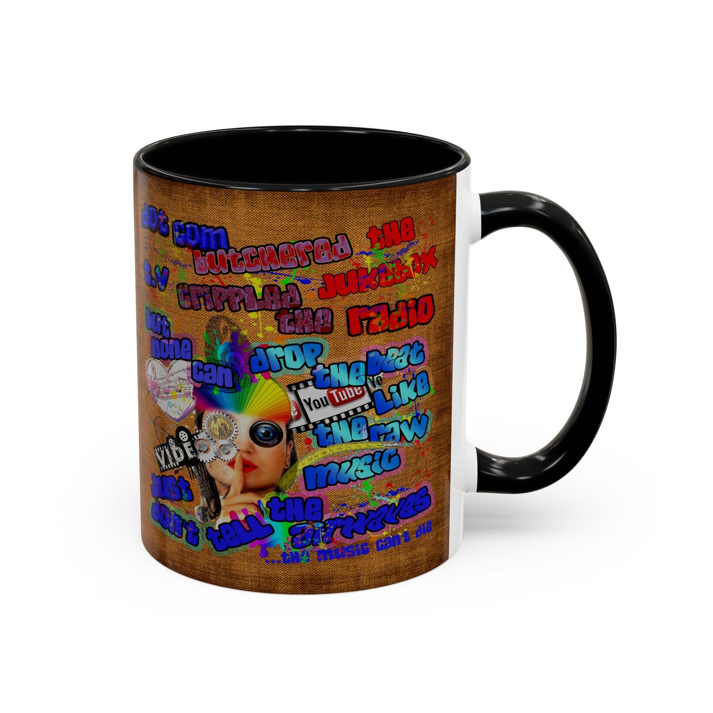 drop the beat - Accent Mug (brown papyrus)