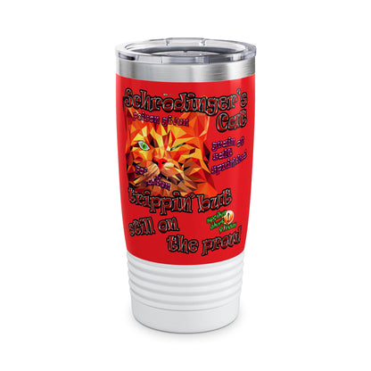 schrodinger's cat - Ringneck Tumbler, 20oz (red)