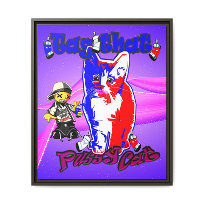 tag that - framed canvas art (purple-pink wave)