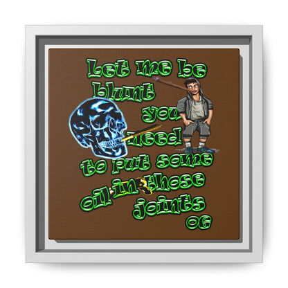 og - framed canvas art (brown)