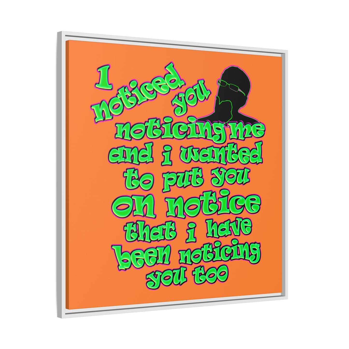noticed you noticing - framed canvas art (crusta)
