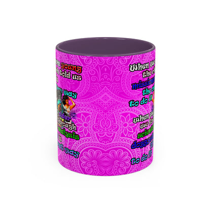 doggystyle - Accent Mug (pink swirl)