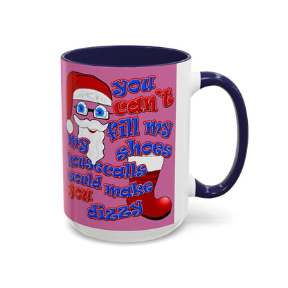 santa's shoes - Accent Mug (light pink)