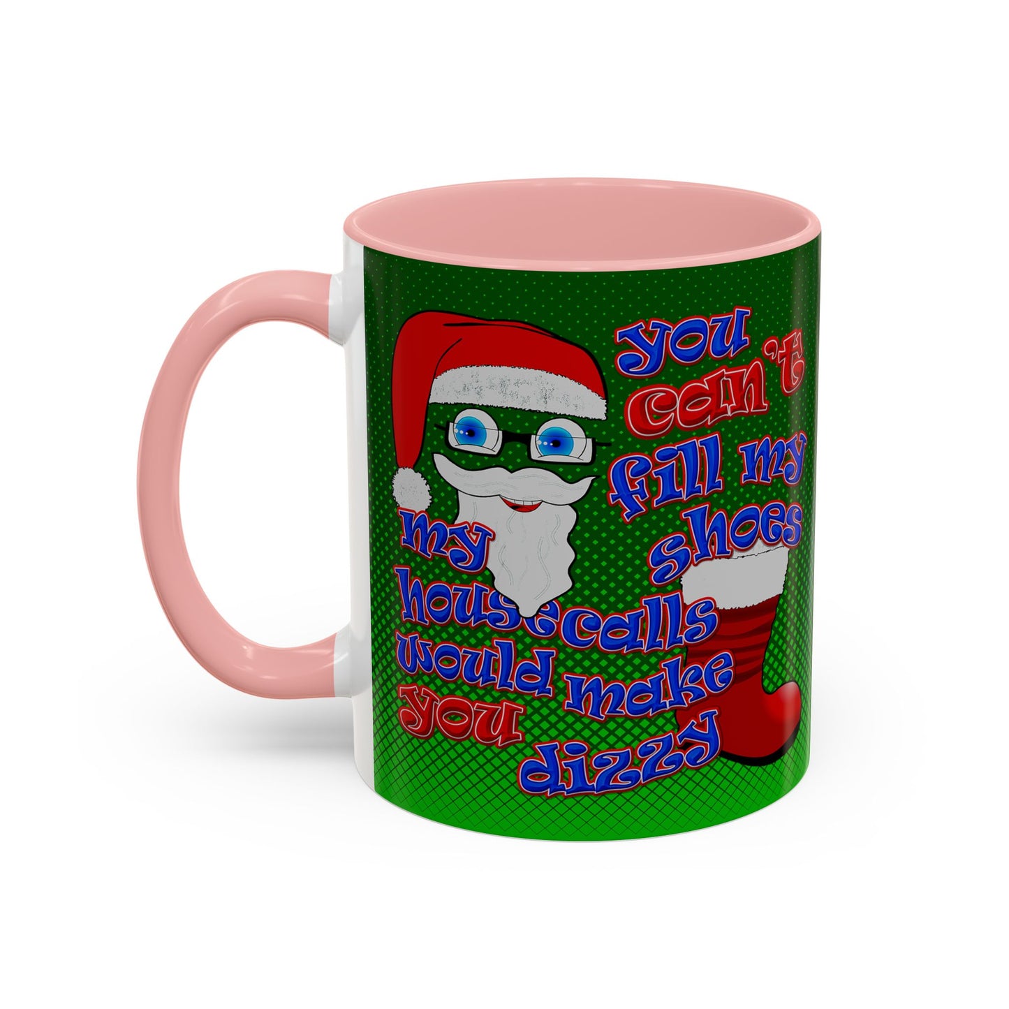 santa's shoes - Accent Mug (logo green)
