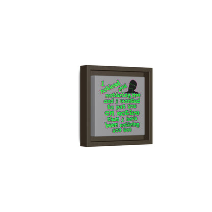 noticed you noticing - framed canvas art (grey)