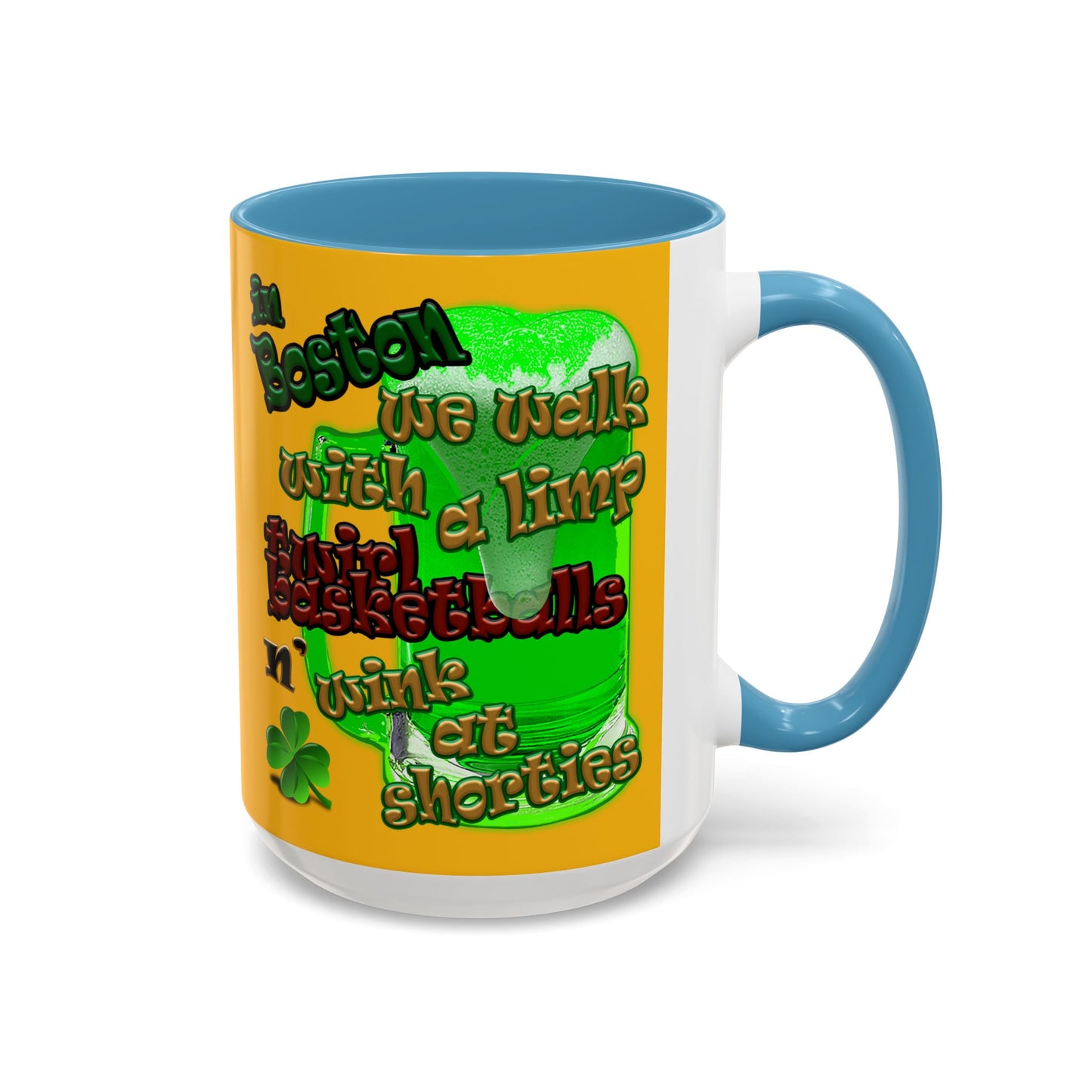 celtics logo - Accent Mug (yellow)