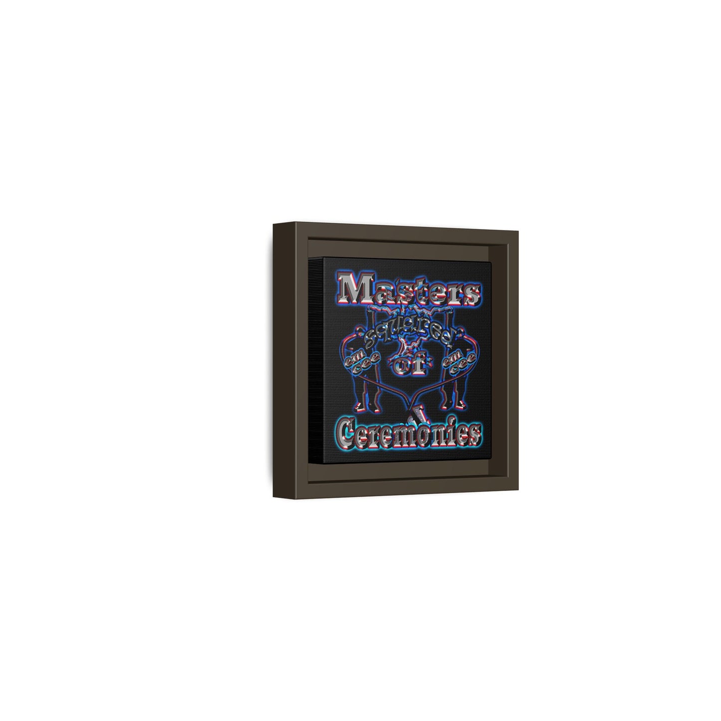 em cee squared - framed canvas art (black)