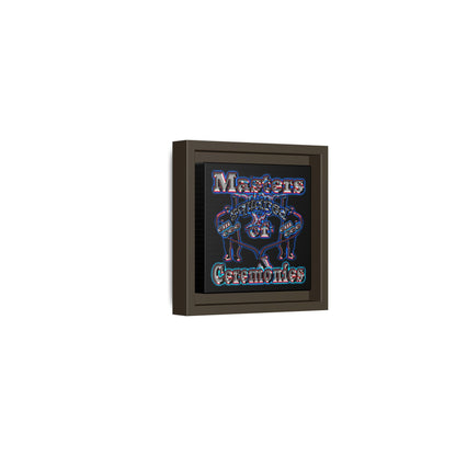 em cee squared - framed canvas art (black)