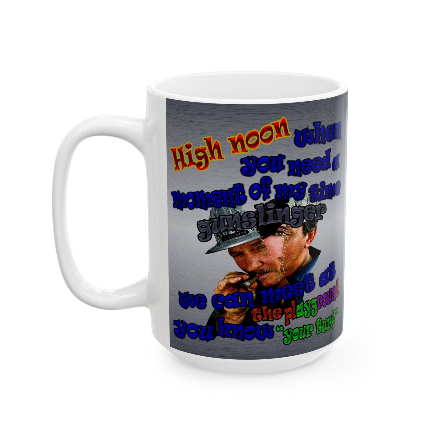 high noon - White Mug (brushed nickel)