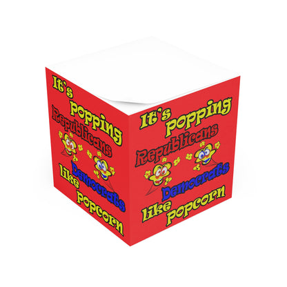popping like popcorn - note cube (red)