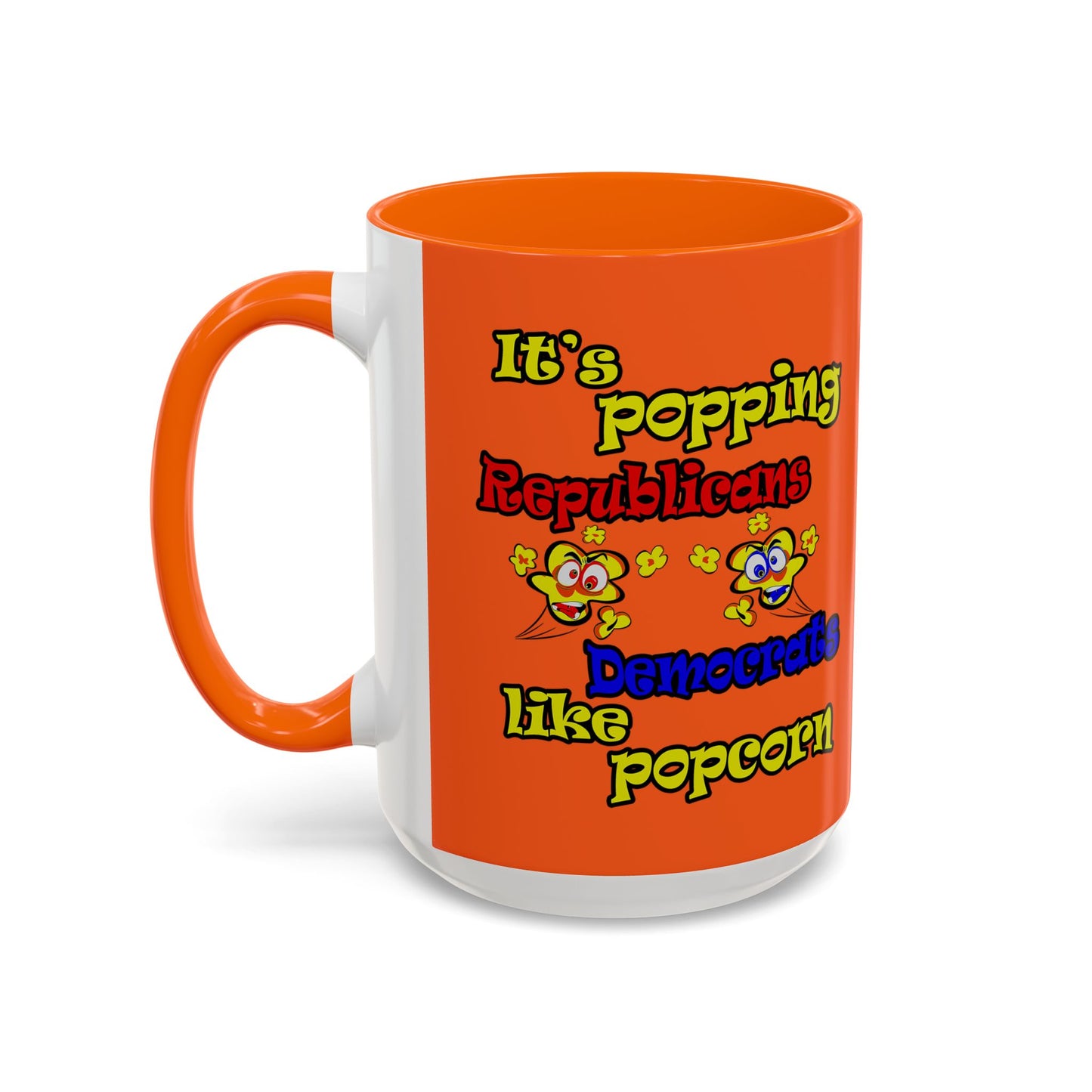 popping like popcorn - Accent Mug (orange)