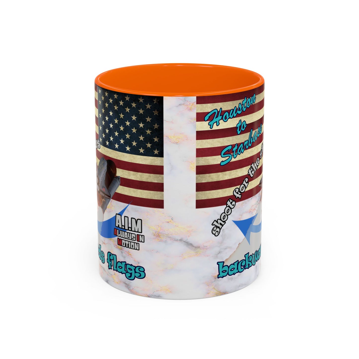 shoot for the stars - Accent Mug (white marble)