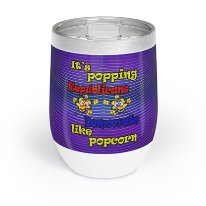 popping like popcorn - Chill Wine Tumbler (purple wave)