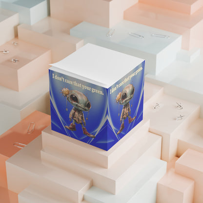 I don't care that your green - note cube (blue-white wave)