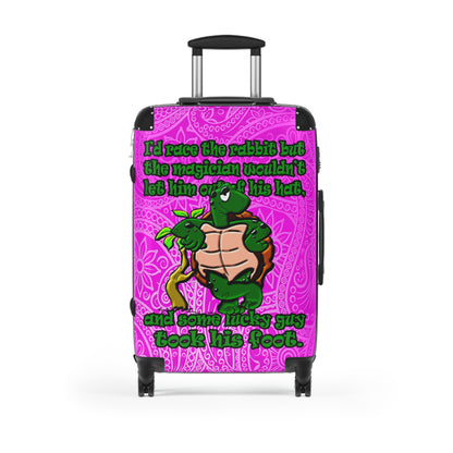 turtle race - Suitcase (pink swirl)