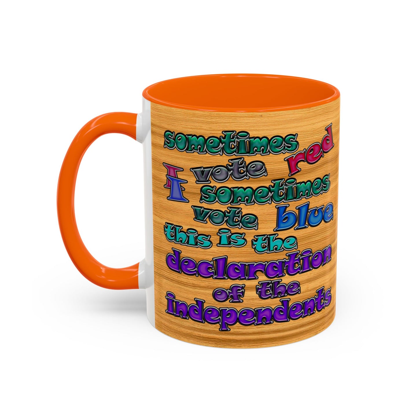 declaration of the independents - Accent Mug (butterscotch wood finish)