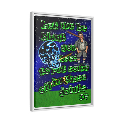 og - framed canvas art ('snoops' background)