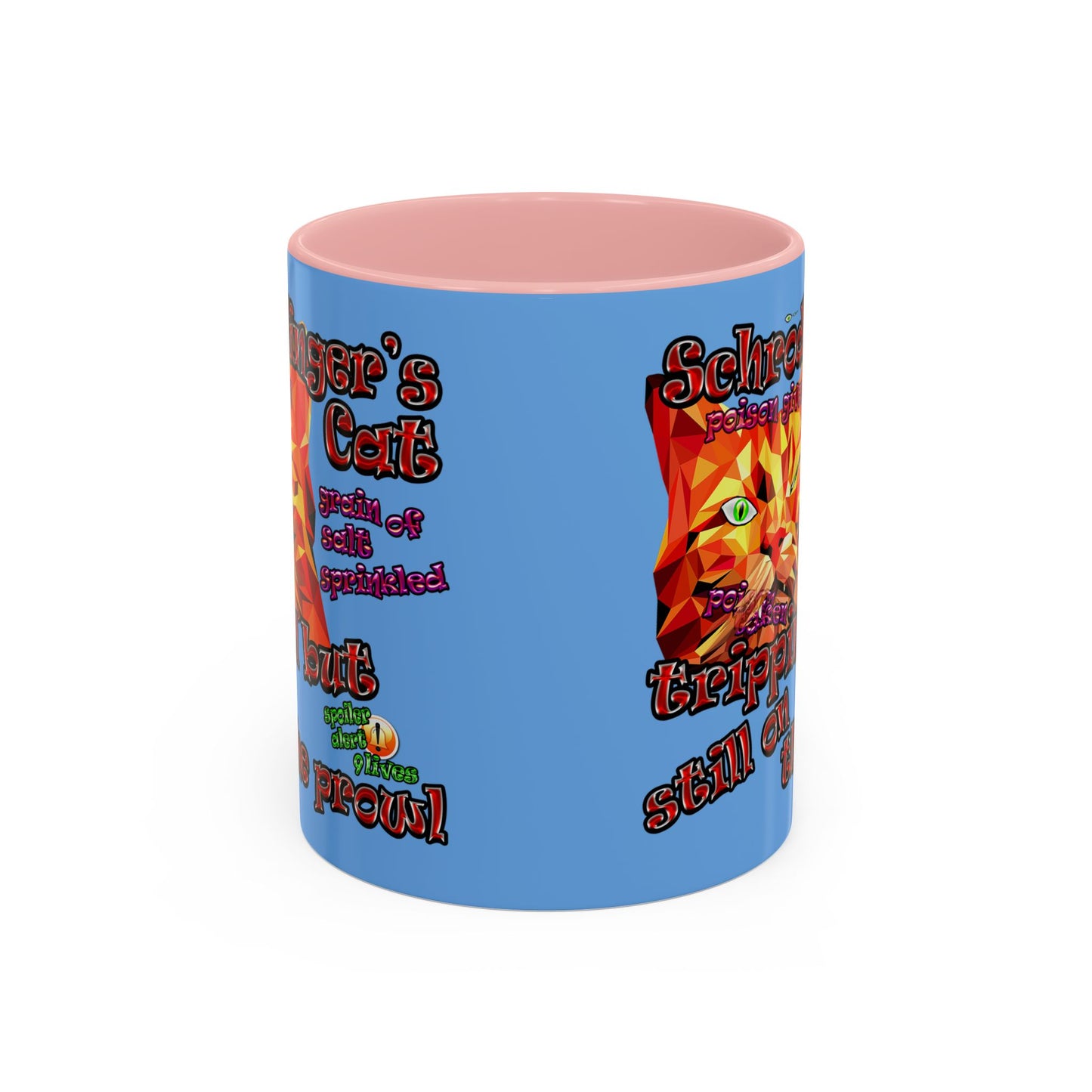 schrodinger's cat - Accent Mug (light blue)