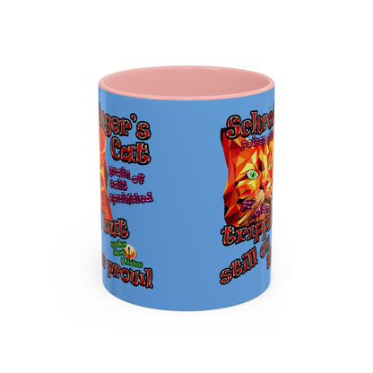 schrodinger's cat - Accent Mug (light blue)