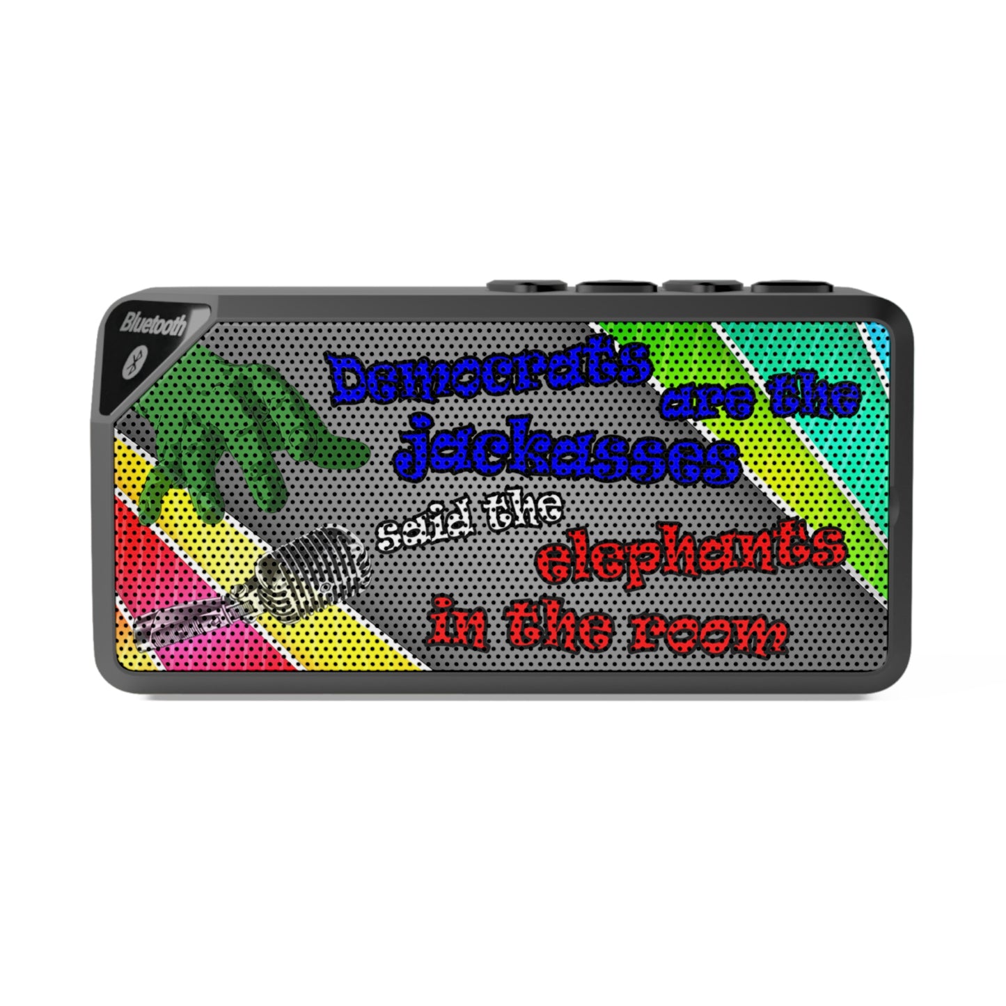 donkeys and elephants - Jabba Bluetooth Speaker (rainbow split)