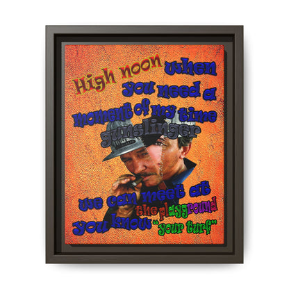 high noon - framed canvas art (burnt orange)