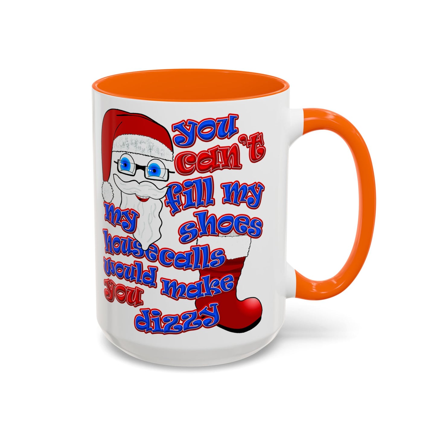 santa's shoes - Accent Mug (white)