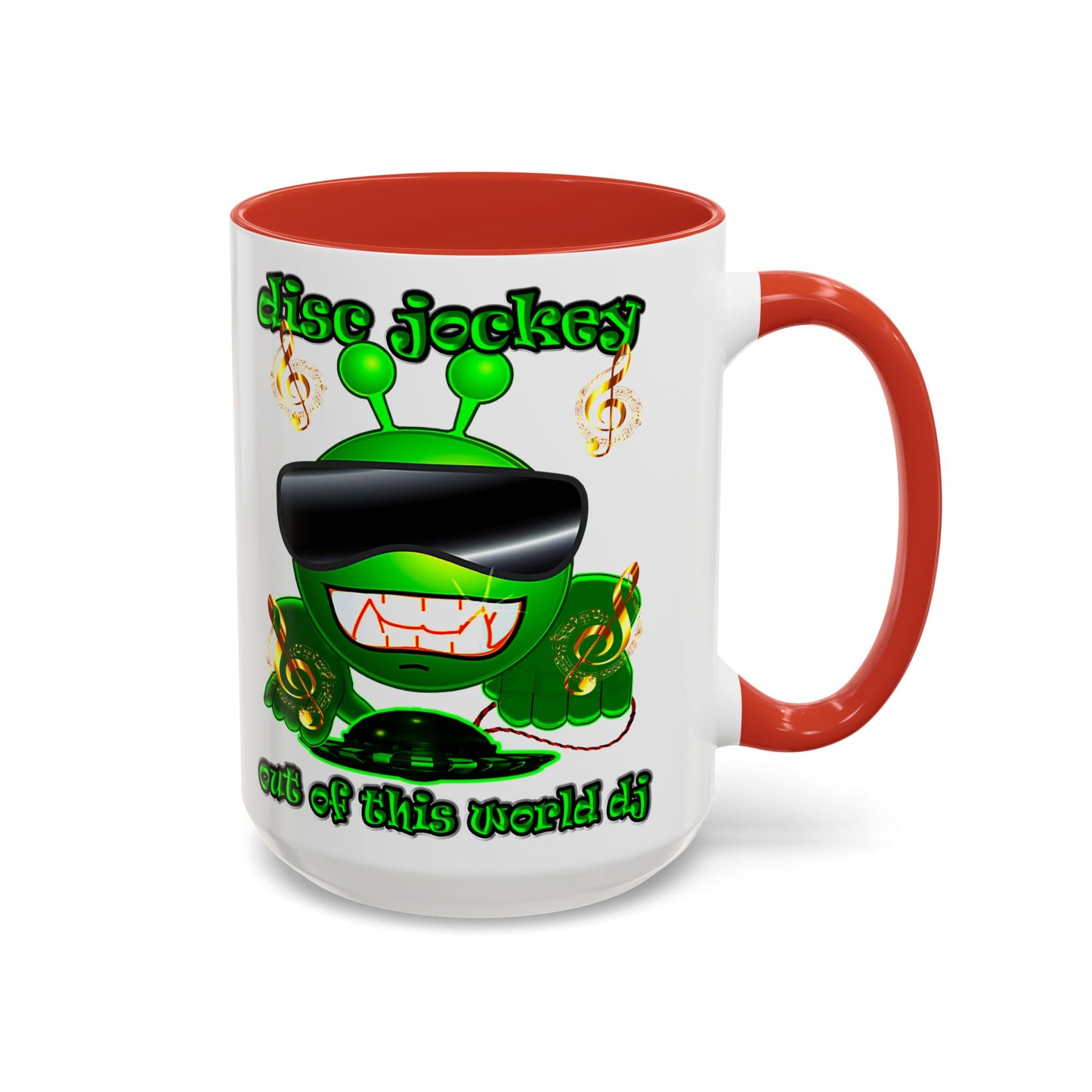disc jockey - Accent Mug (white)