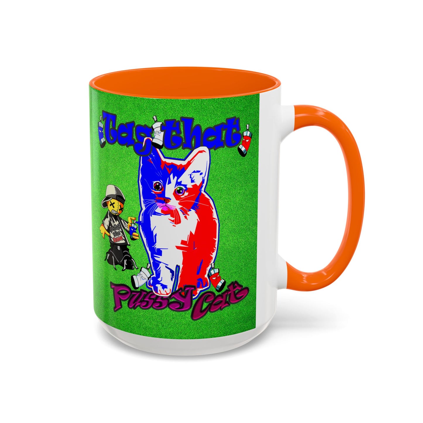tag that - Accent Mug (green turf)