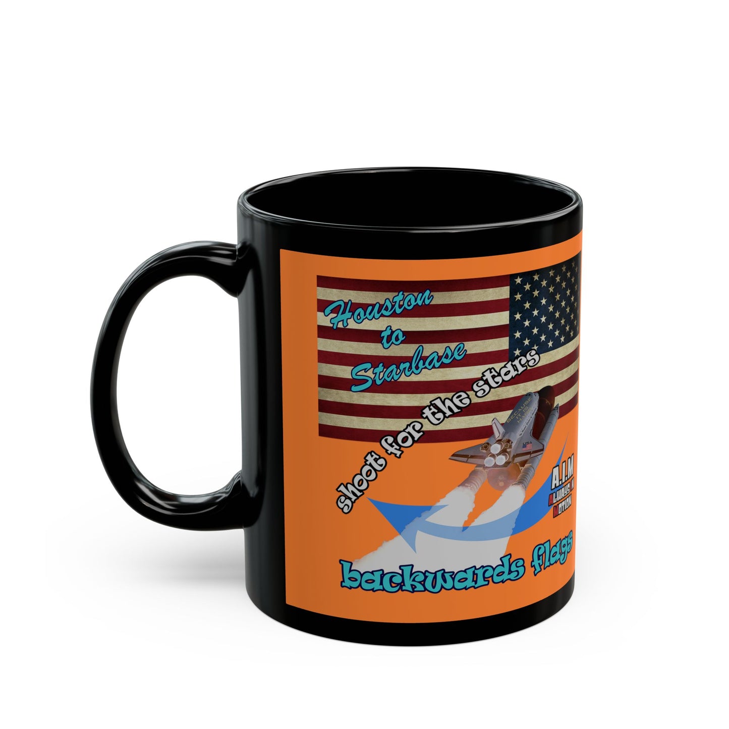 shoot for the stars - Black Mug (crusta)