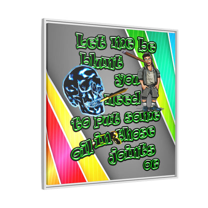 og - framed canvas art (rainbow split)