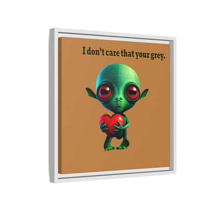 I don't care that your grey - framed canvas art (light brown)