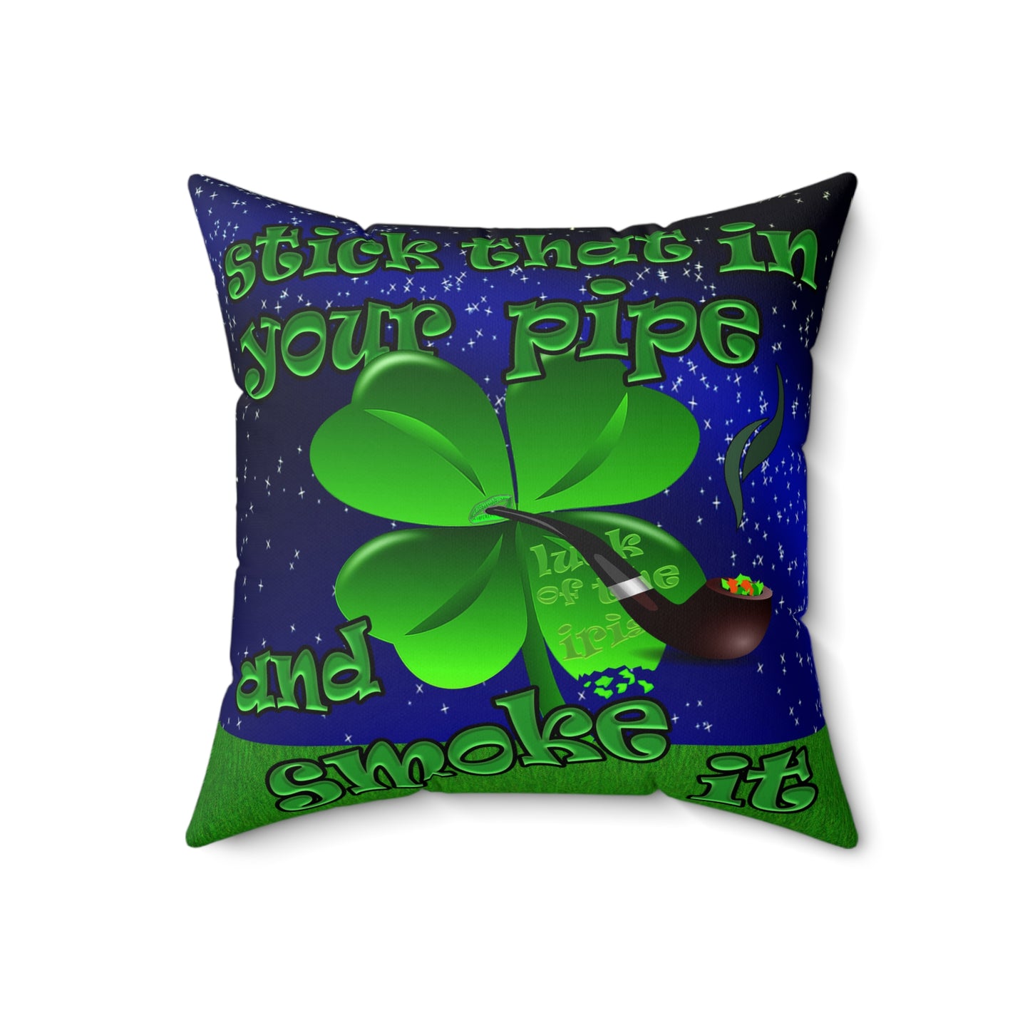 celtics logo - Spun Polyester Square Pillow - ('snoops' background)