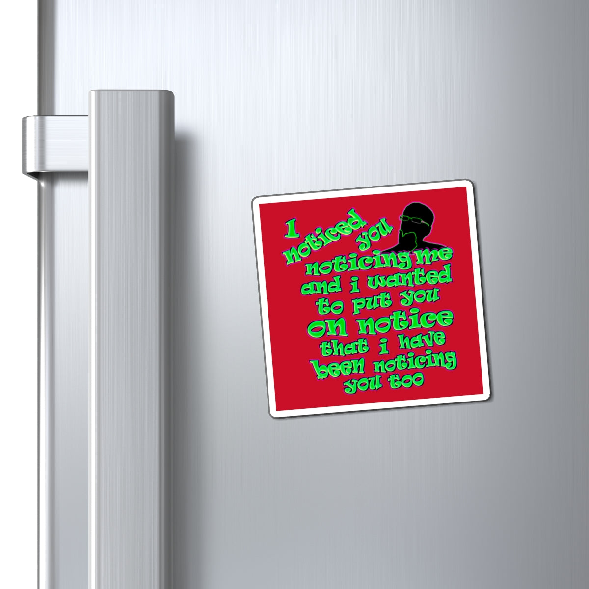 noticed you noticing - Magnets - (dark red)