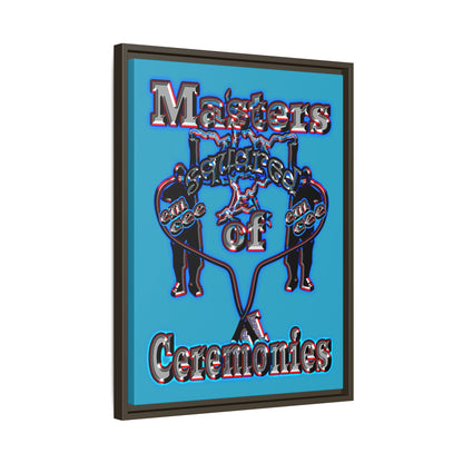 em cee squared - framed canvas art (turquoise)