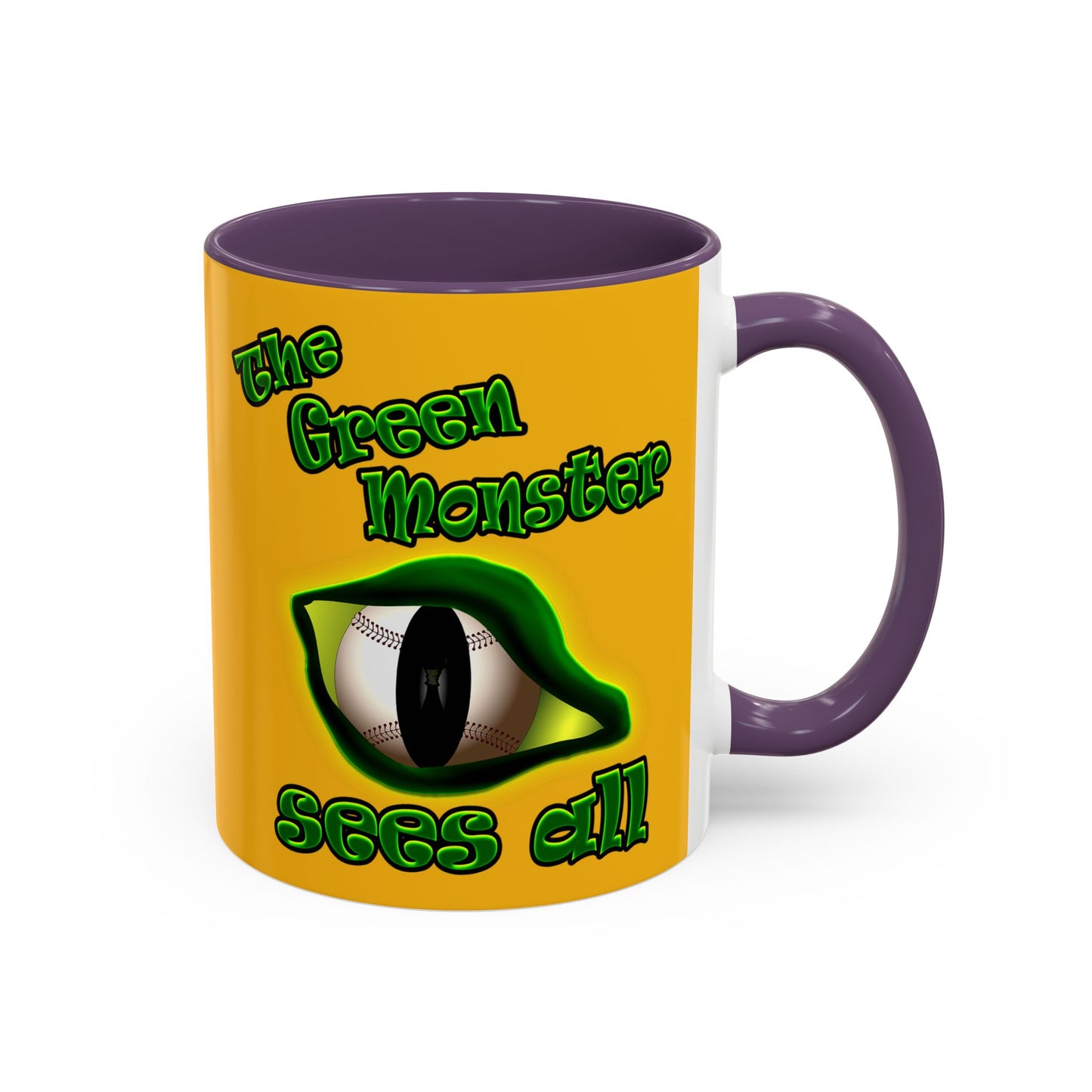 green monster - Accent Mug (yellow)