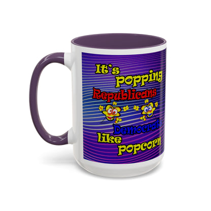 popping like popcorn - Accent Mug (purple wave)