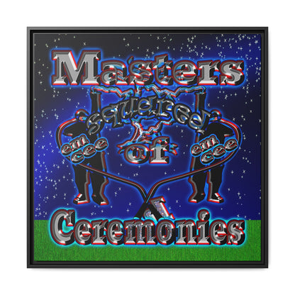 em cee squared - framed canvas art ('snoops' background)