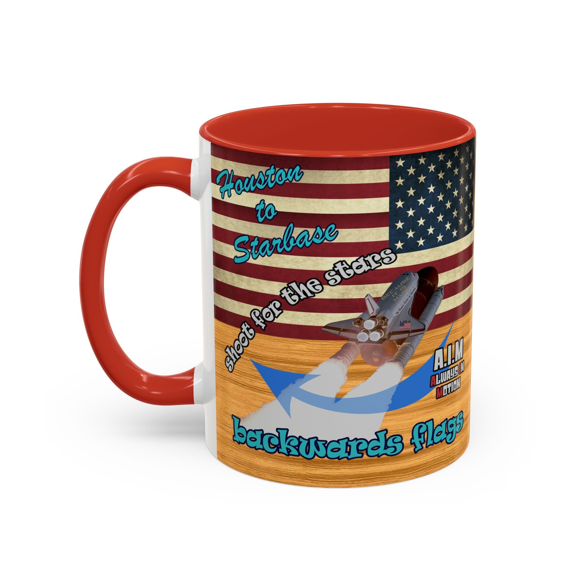shoot for the stars - Accent Mug (butterscotch wood finish)