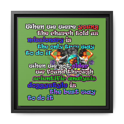 doggystyle - framed canvas art (green)