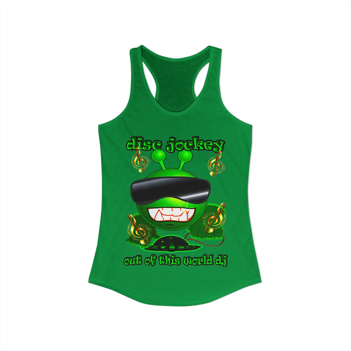 disc jockey - Women's Ideal Racerback Tank