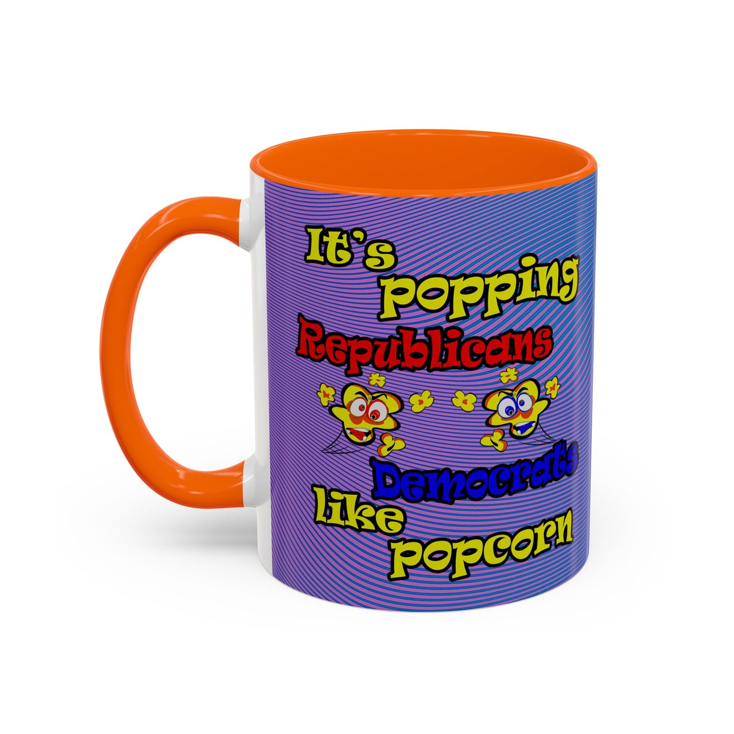 popping like popcorn - Accent Mug (light blue-purple wave)