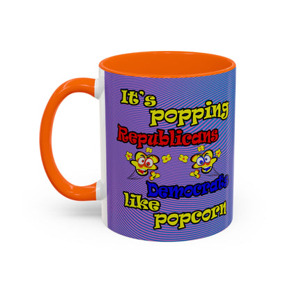 popping like popcorn - Accent Mug (light blue-purple wave)