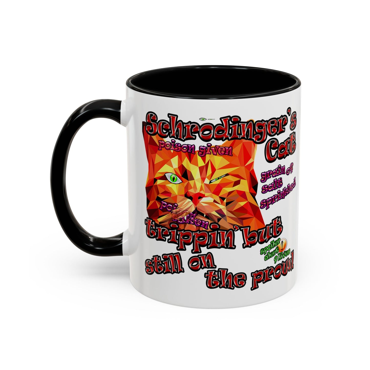 schrodinger's cat - Accent Mug (white)