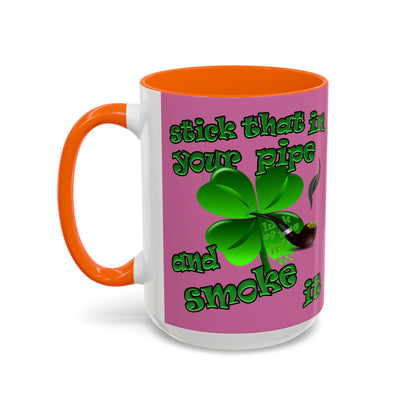 celtics logo - Accent Mug (light pink)