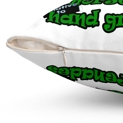 my luck - Spun Polyester Square Pillow - (white)