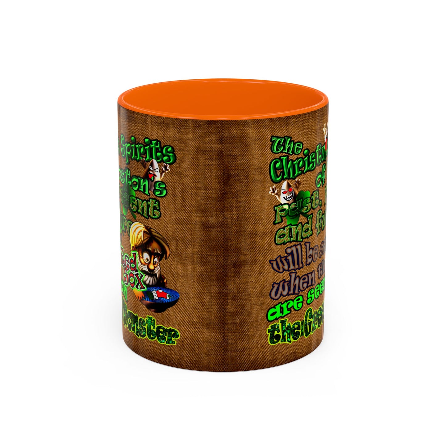 christmas spirits of boston - Accent Mug (brown papyrus)
