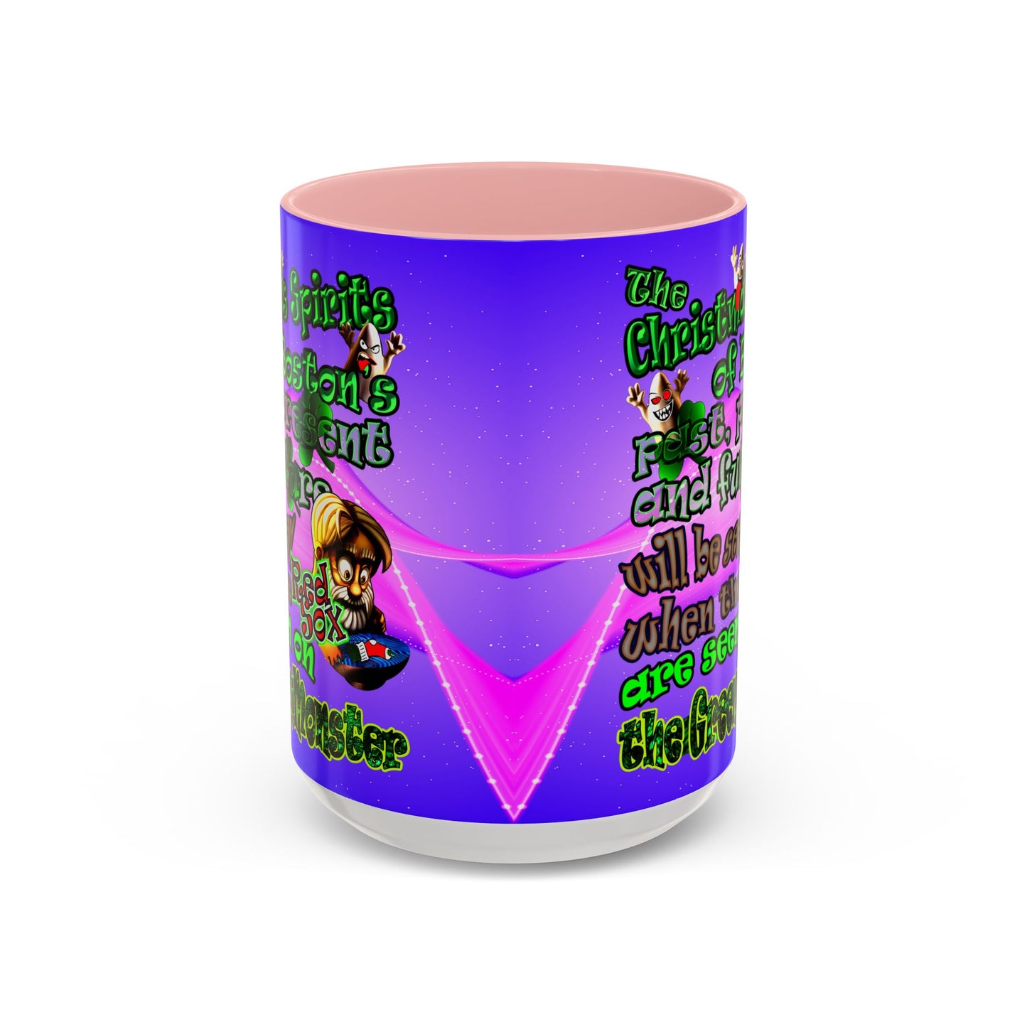 christmas spirits of boston - Accent Mug (purple-pink wave)